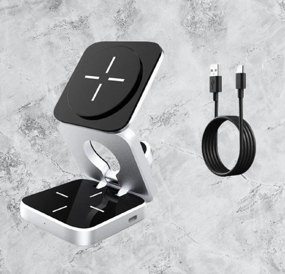 Foldable 3 in 1 Magsafe Travel Wireless Charging Station for IPhone